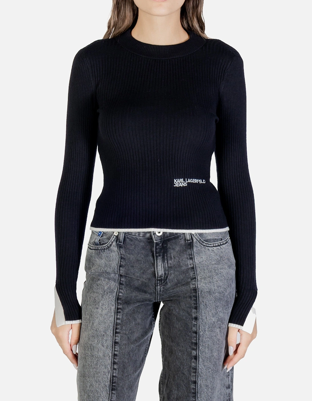 Printed Long Sleeve Round Neck Knitwear, 4 of 3