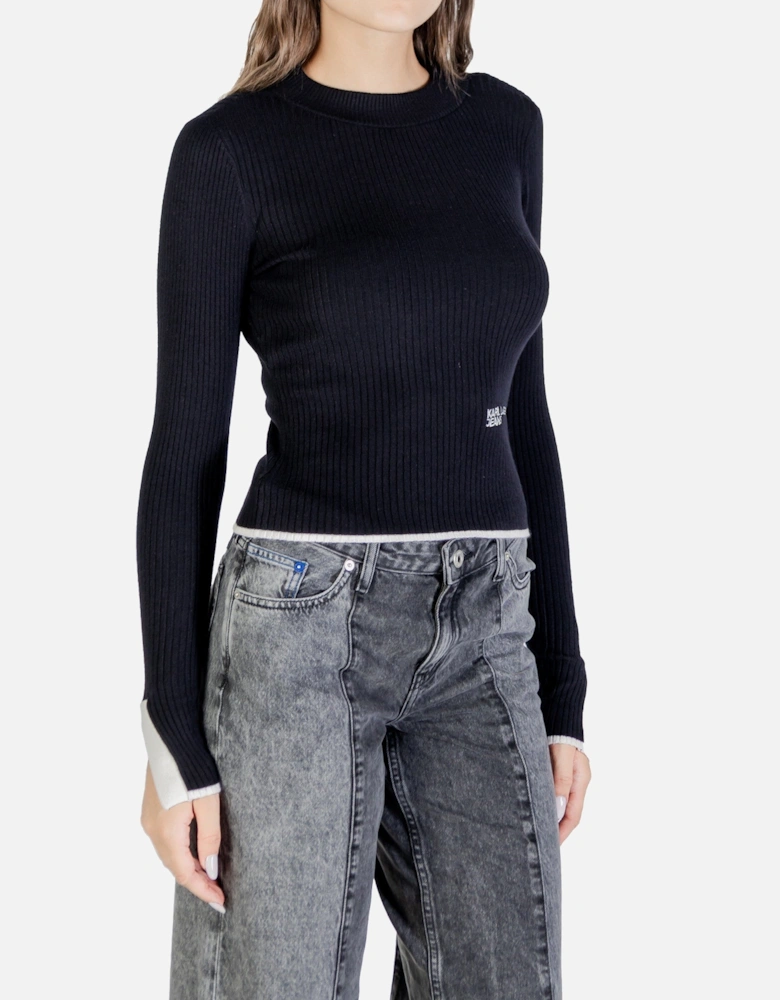 Printed Long Sleeve Round Neck Knitwear