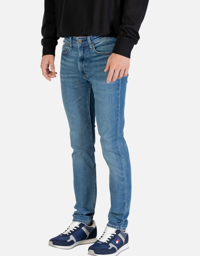 Slim Fit Stretch Denim Jeans with Front and Back Pockets