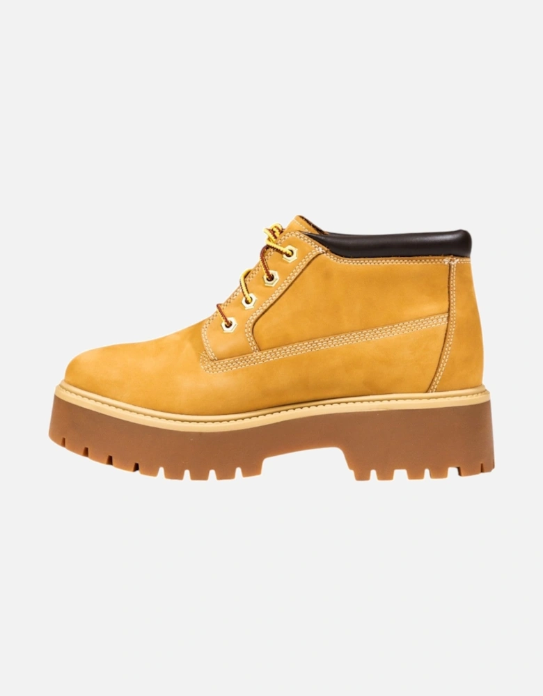 Ankle Leather Lace-Up Boots