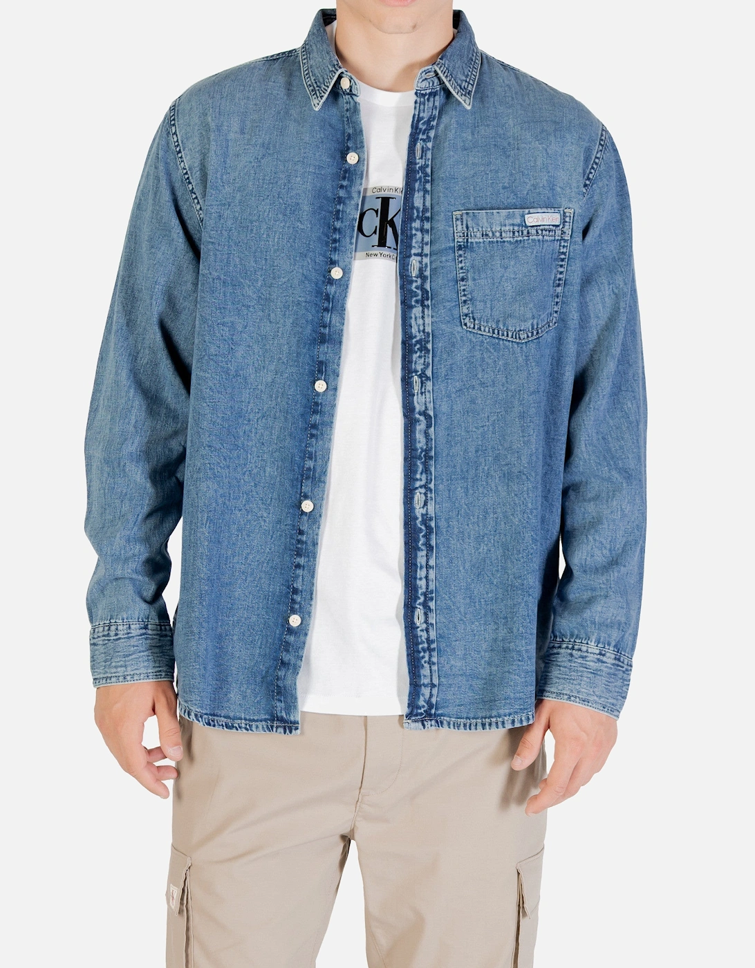 Long Sleeve Button-Up Cotton Shirt