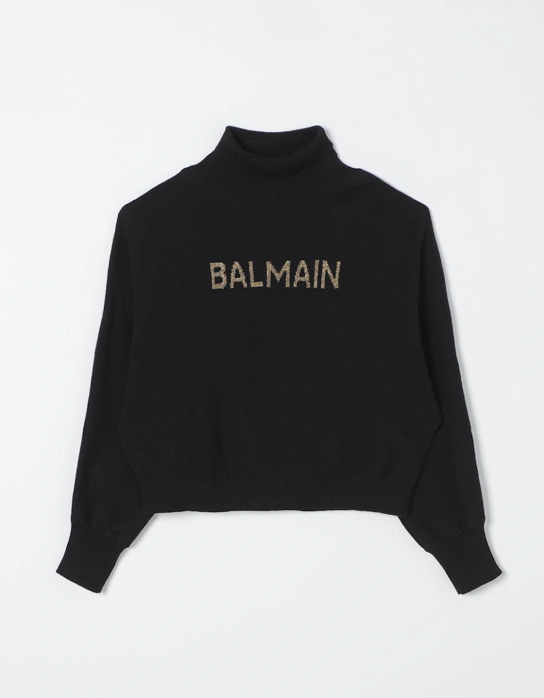 Logo Mock Neck Cashmere Sweater