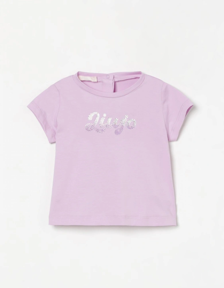 Girls Short Sleeve Rhinestone TShirt