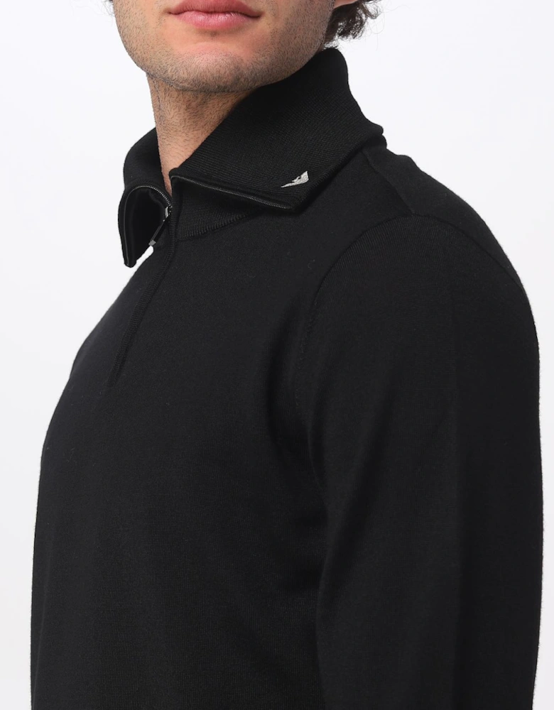 Merino Wool HalfZip Knit Sweater
