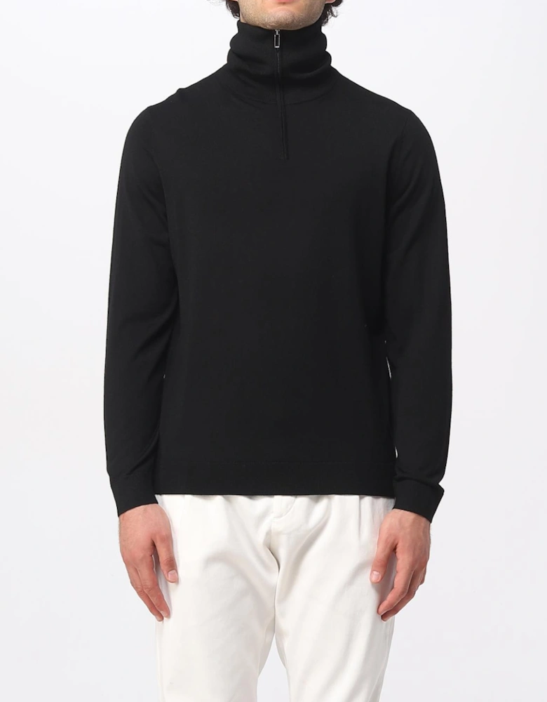 Merino Wool HalfZip Knit Sweater