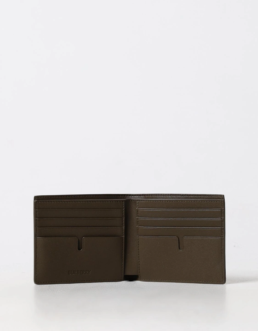 Check Pattern Leather Wallet