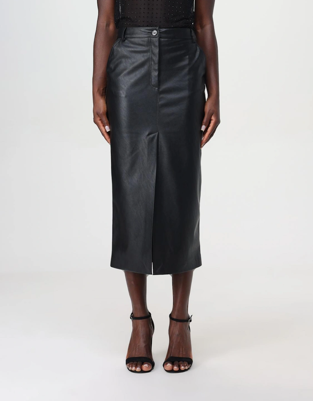 Faux Leather Midi Skirt, 4 of 3
