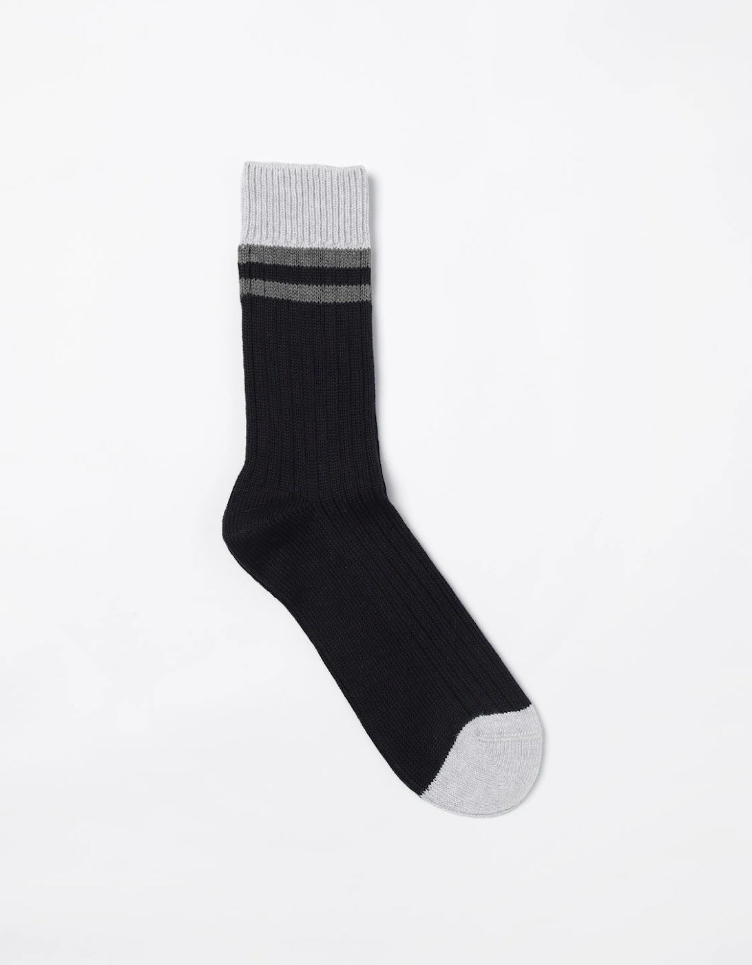 Cashmere Crew Socks Ribbed Design, 3 of 2