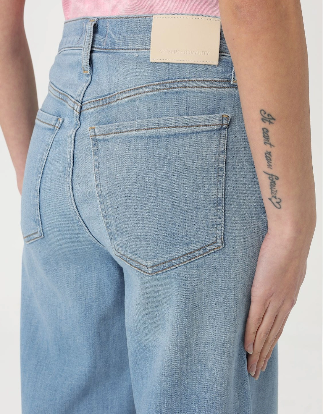 Clara Wide Leg Raw Hem Jeans