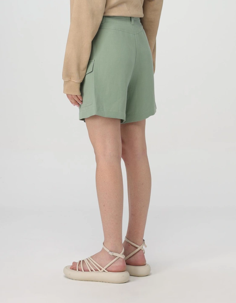 Linen Cargo Shorts with Pockets