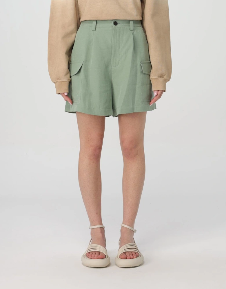 Linen Cargo Shorts with Pockets