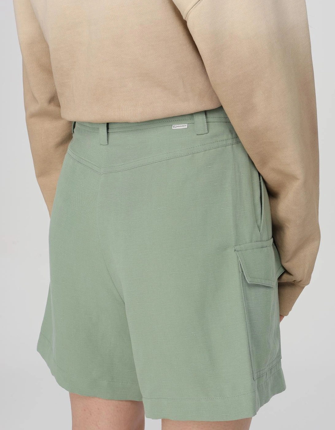 Linen Cargo Shorts with Pockets