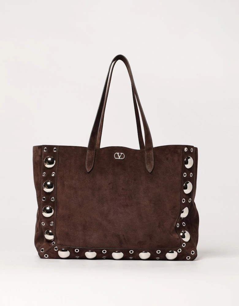 Studded Suede Tote Bag