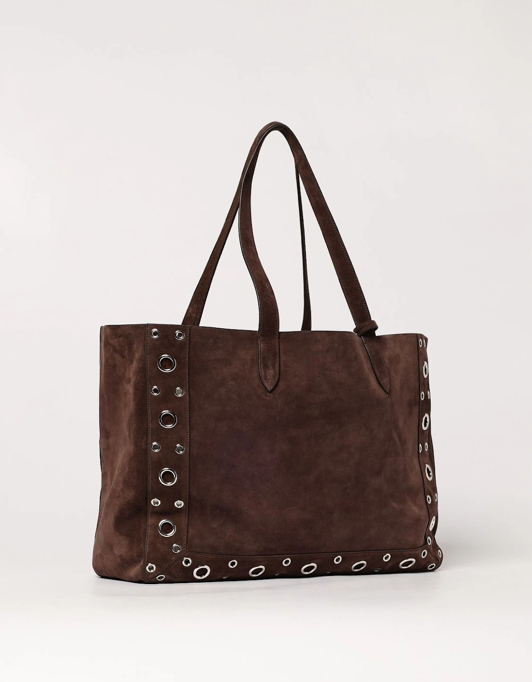 Studded Suede Tote Bag