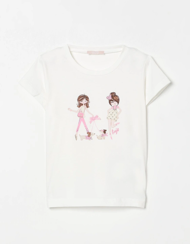 Girls TShirt Dog Print