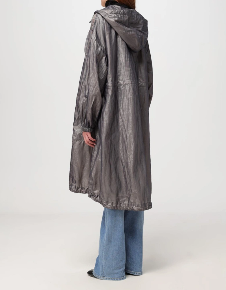 Long Parka Hooded Raincoat