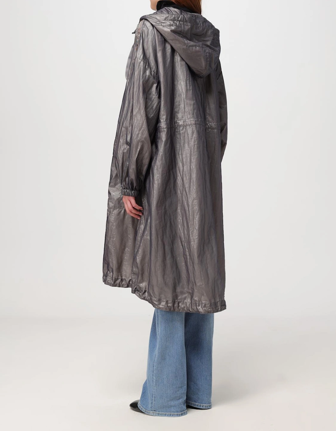 Long Parka Hooded Raincoat