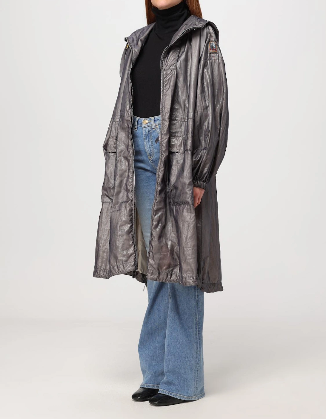 Long Parka Hooded Raincoat