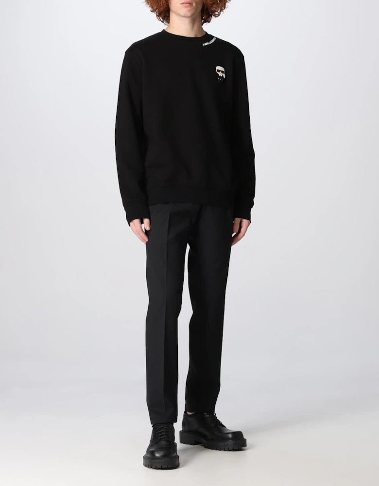 Classic Crewneck Sweatshirt with Iconic Logo Detailing