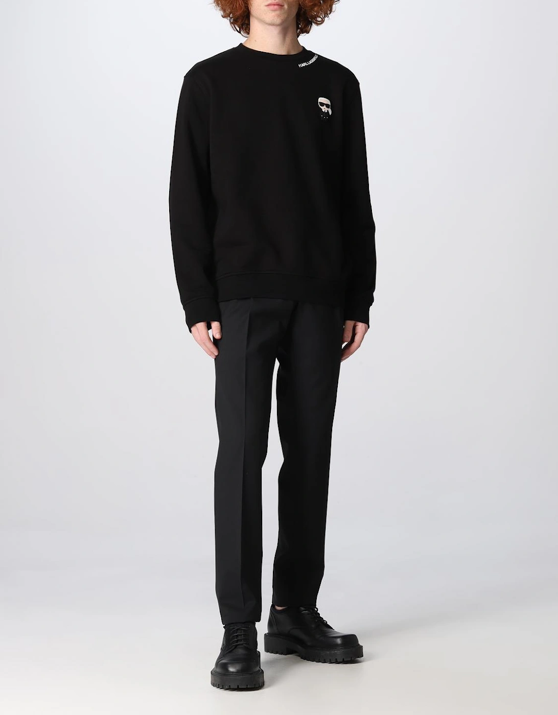 Classic Crewneck Sweatshirt with Iconic Logo Detailing