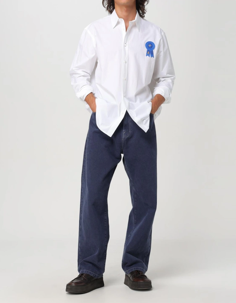 Long Sleeve Poplin Shirt with Ribbon Detail