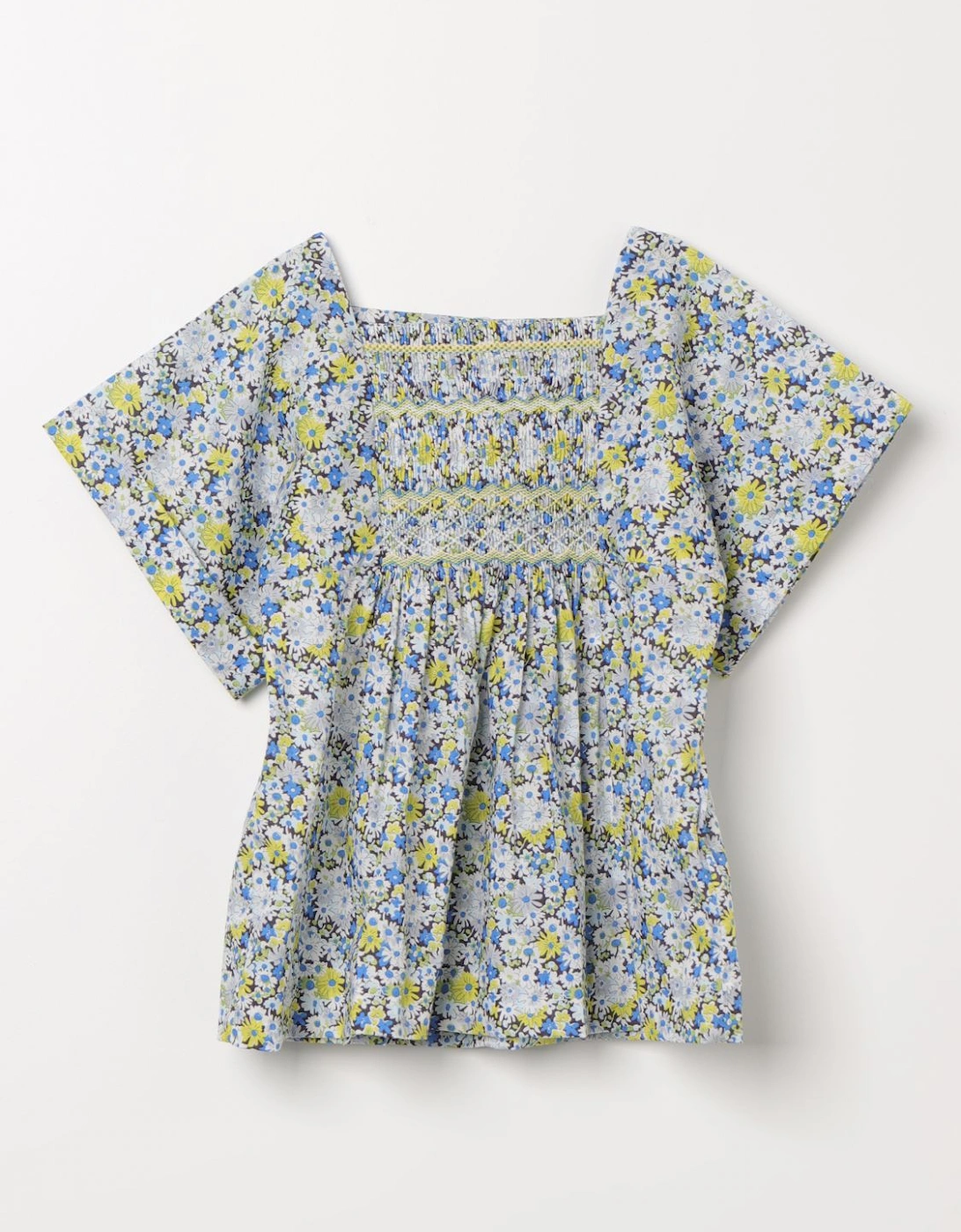 Floral Smocked Top Short Sleeves, 4 of 3