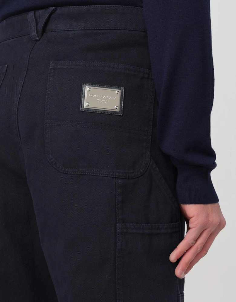 Wide Leg Denim Pants Relaxed Fit
