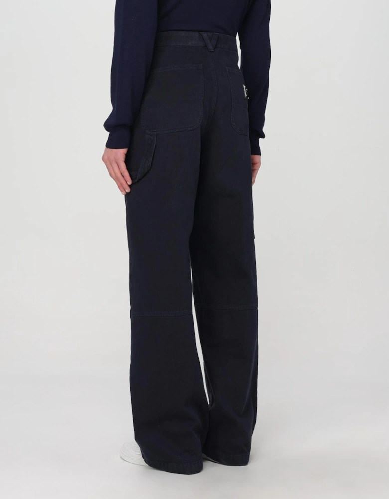Wide Leg Denim Pants Relaxed Fit