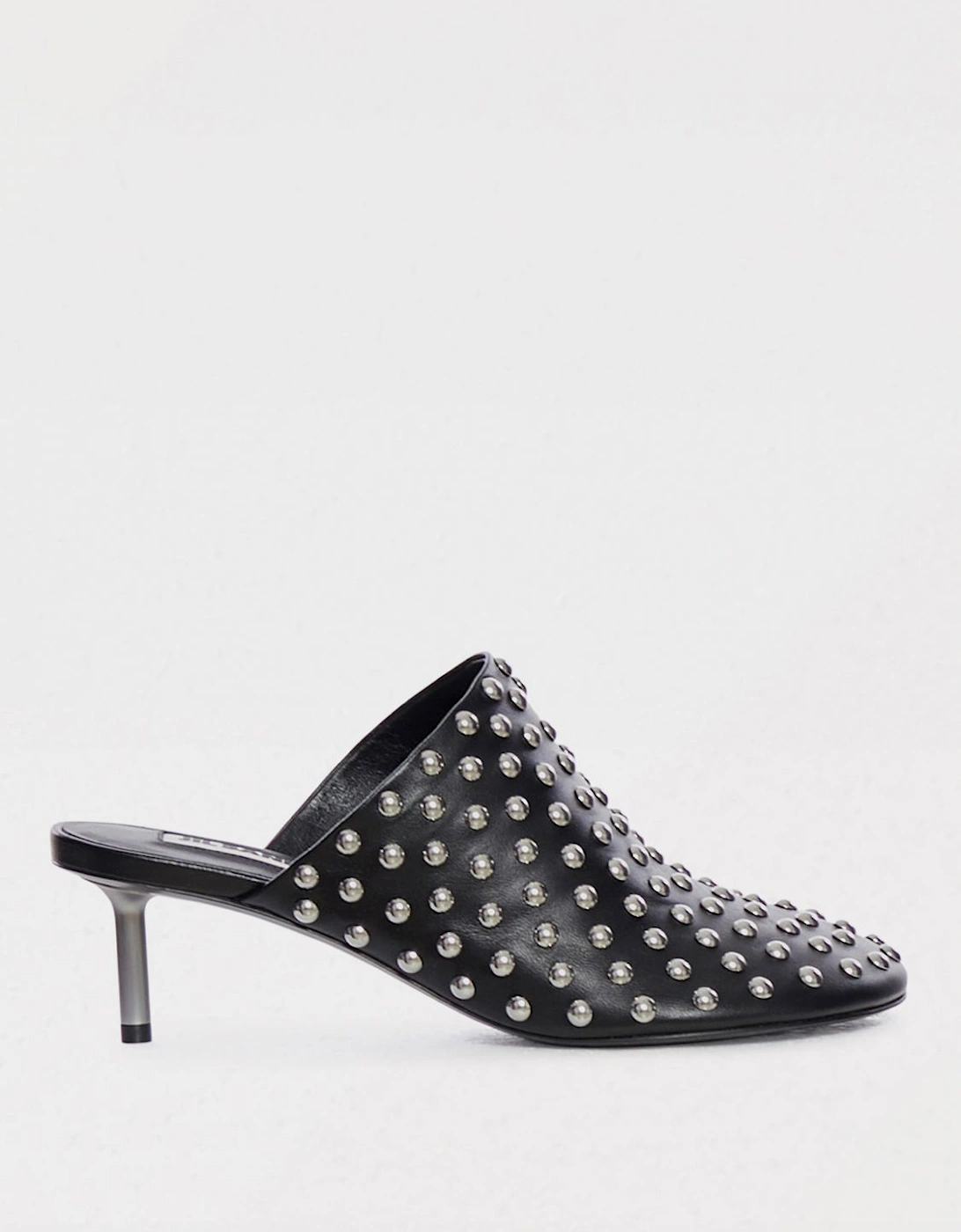 Studded Leather Kitten Heel Mules, 4 of 3