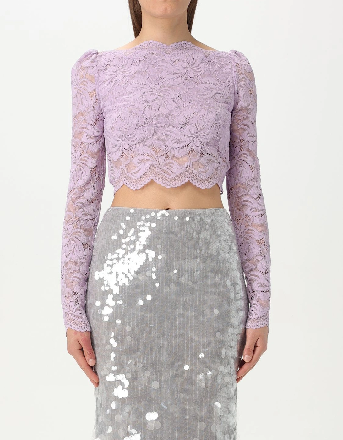 Lace Long Sleeve Crop Top, 6 of 5
