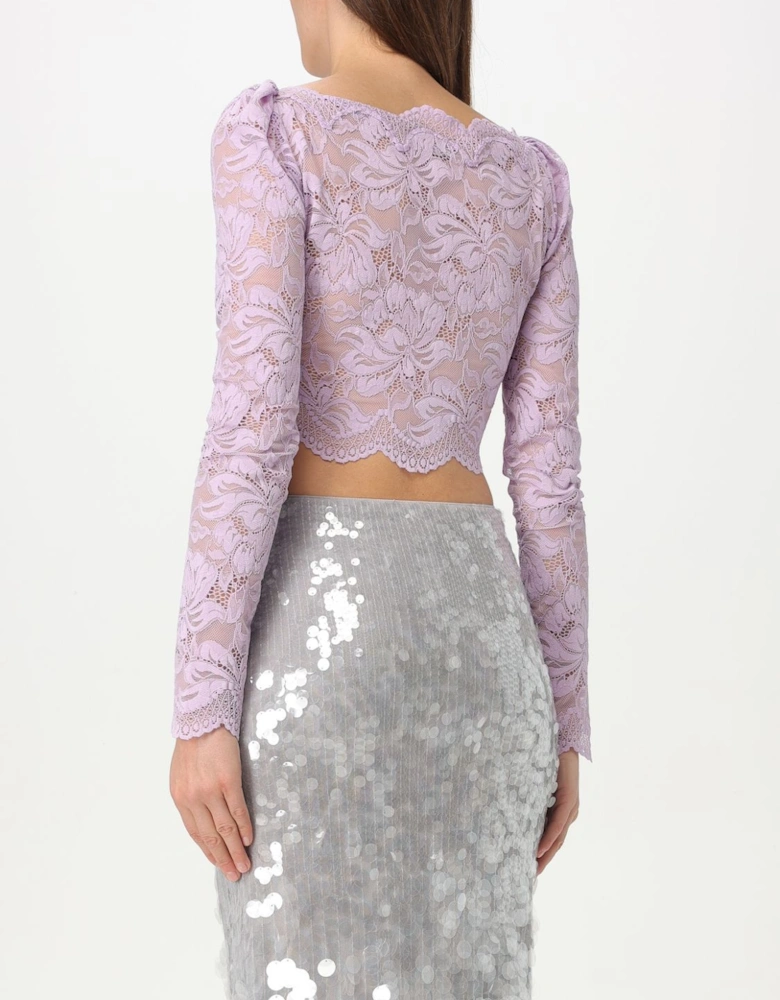 Lace Long Sleeve Crop Top