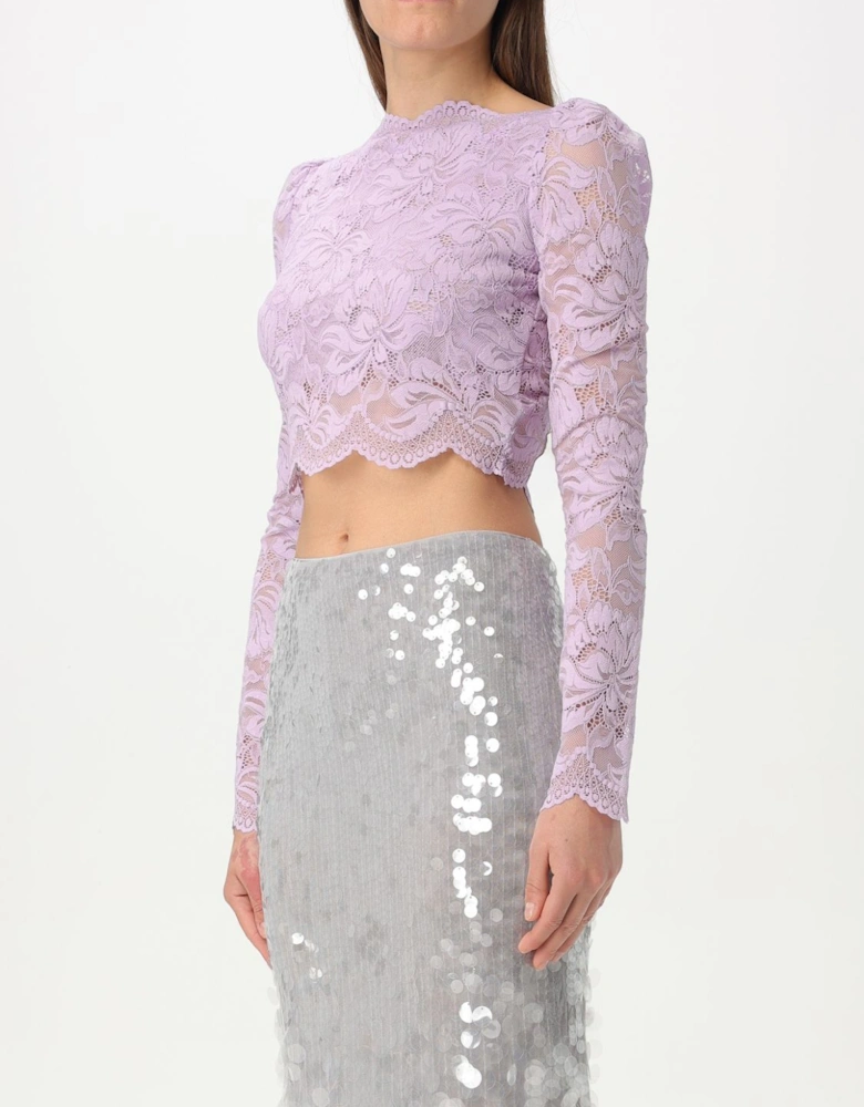 Lace Long Sleeve Crop Top