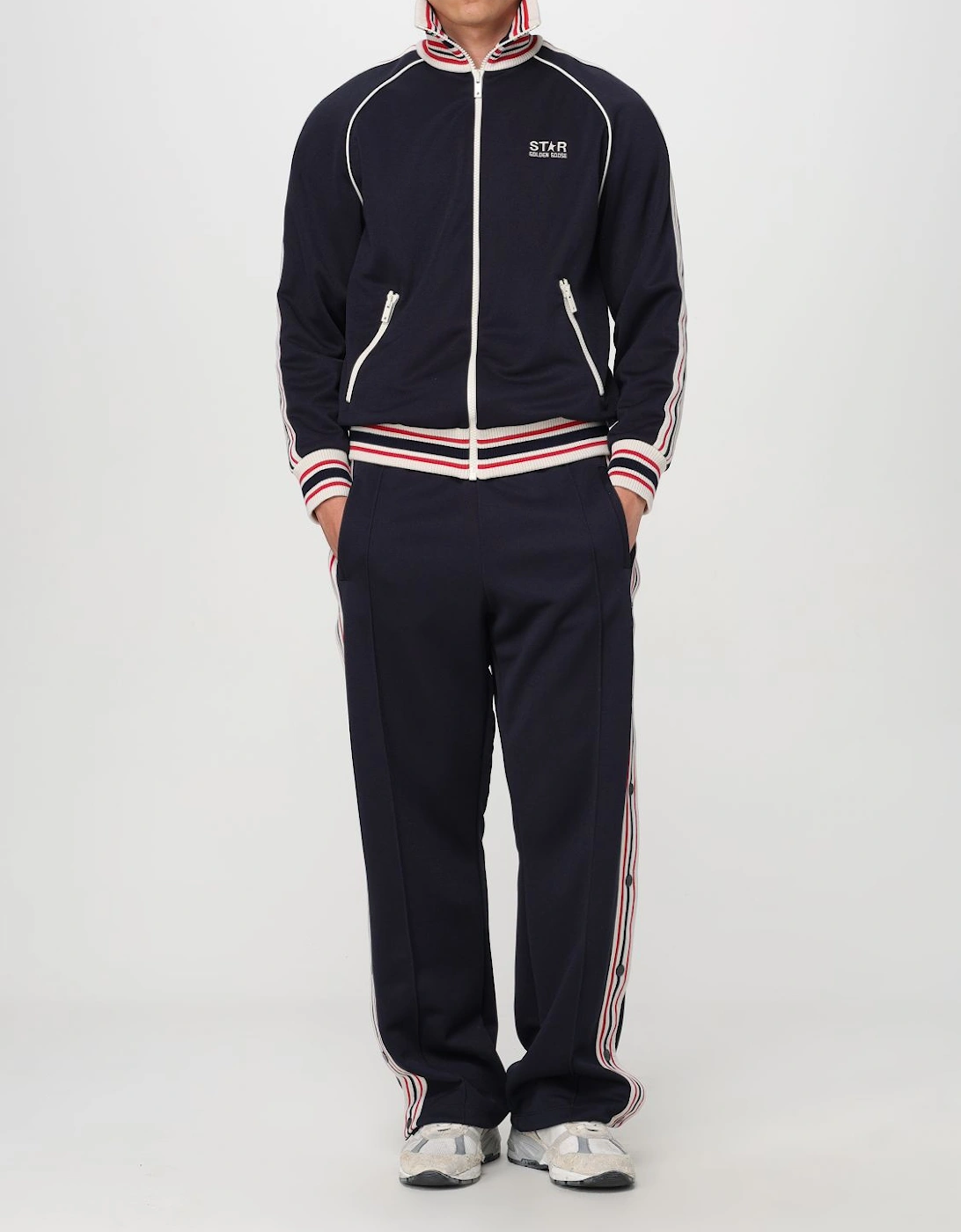 Track Pants with Side Button Detailing