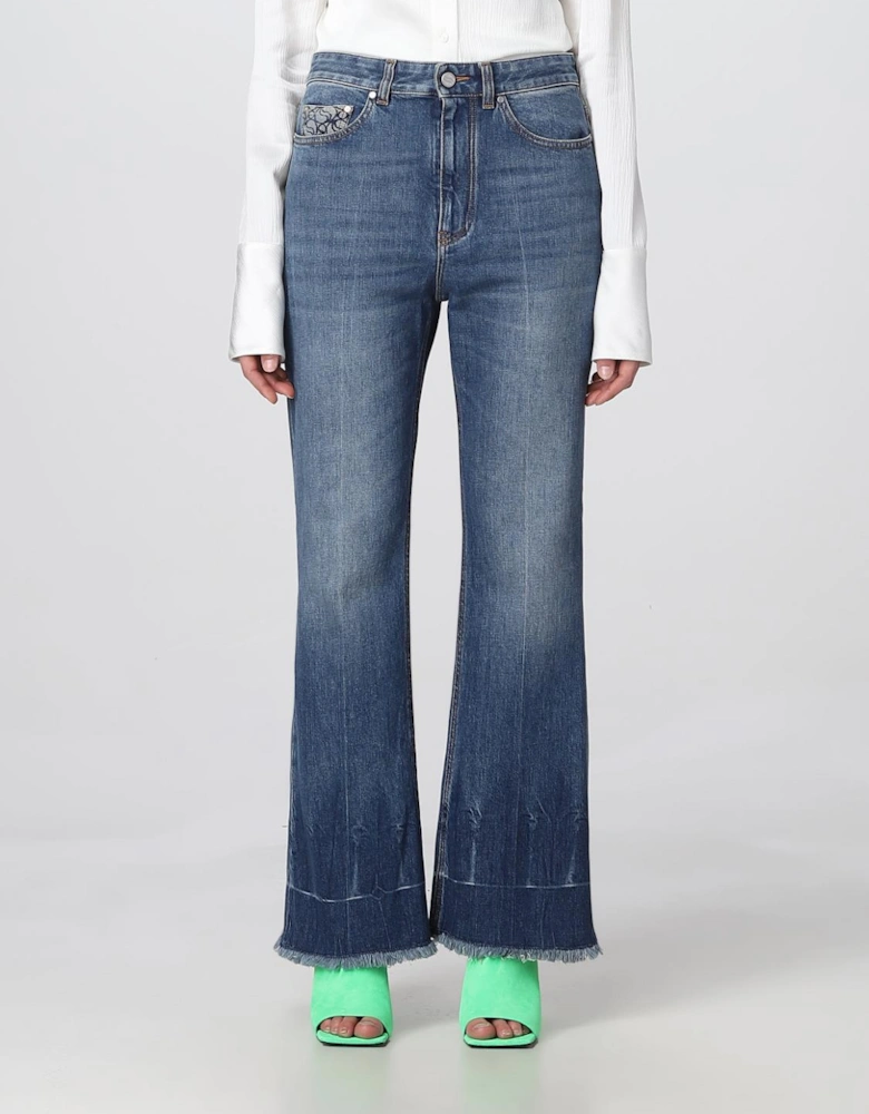 Flare Jeans Raw Hem