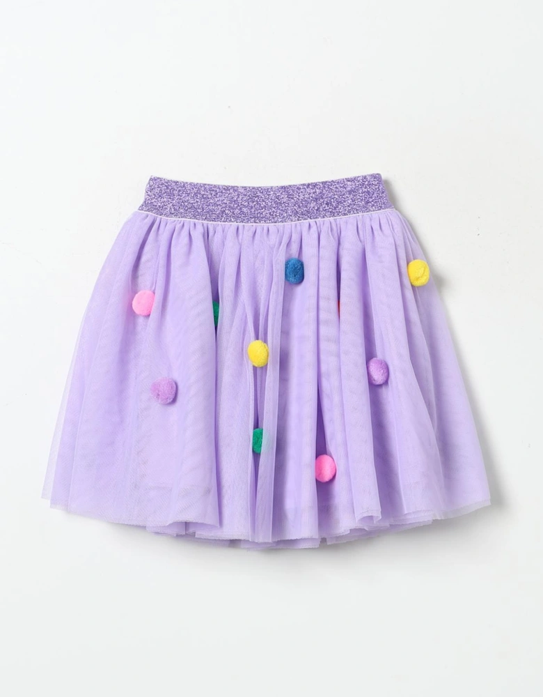 Girls Tutu Skirt with PomPoms