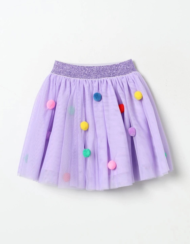 Girls Tutu Skirt with PomPoms