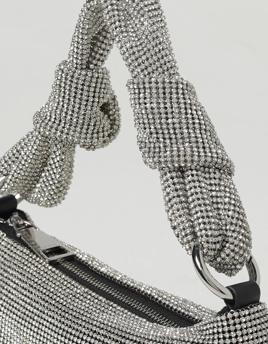 Rhinestone Knotted Clutch Bag