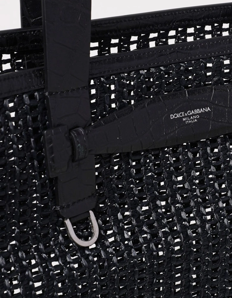 Woven Raffia Tote Bag