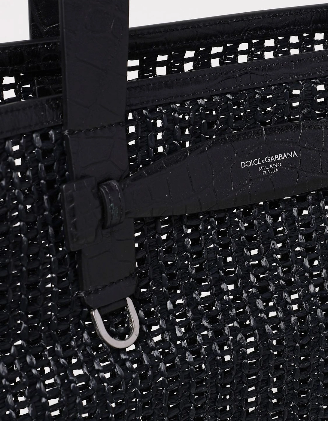 Woven Raffia Tote Bag