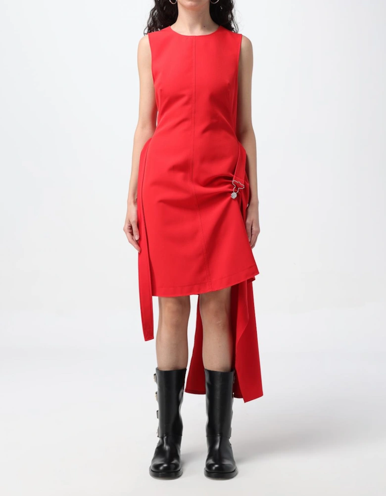 Asymmetrical Crepe Mini Dress