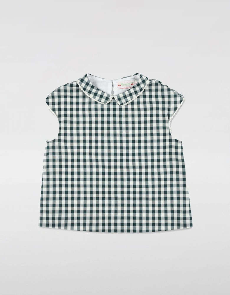 Gingham Peter Pan Collar Top