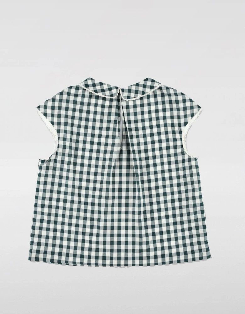 Gingham Peter Pan Collar Top