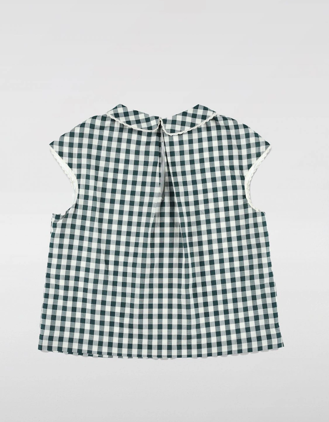 Gingham Peter Pan Collar Top