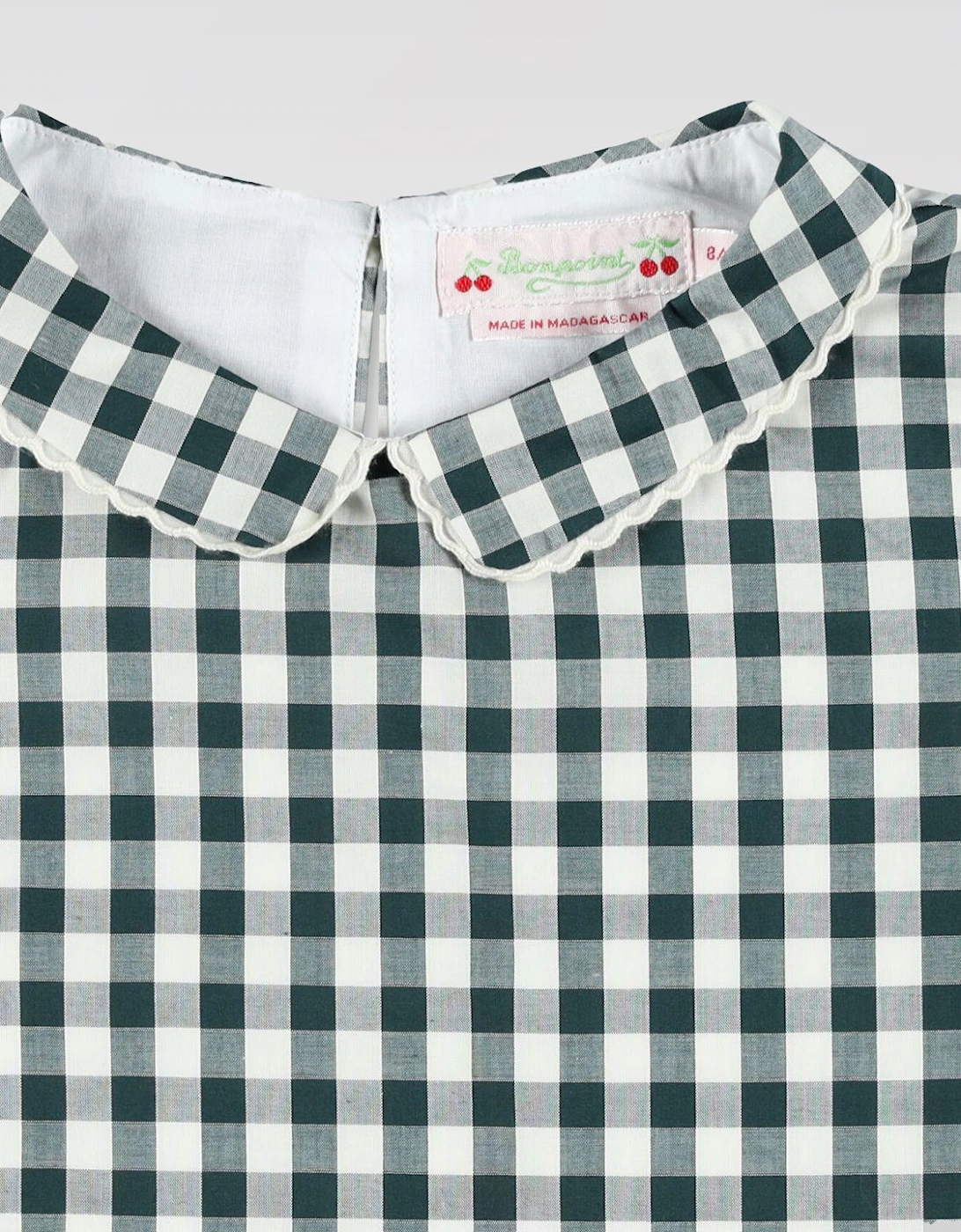 Gingham Peter Pan Collar Top