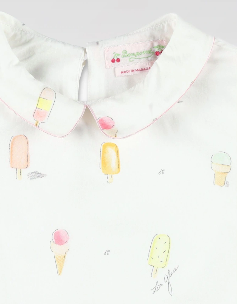 Ice Cream Print Blouse