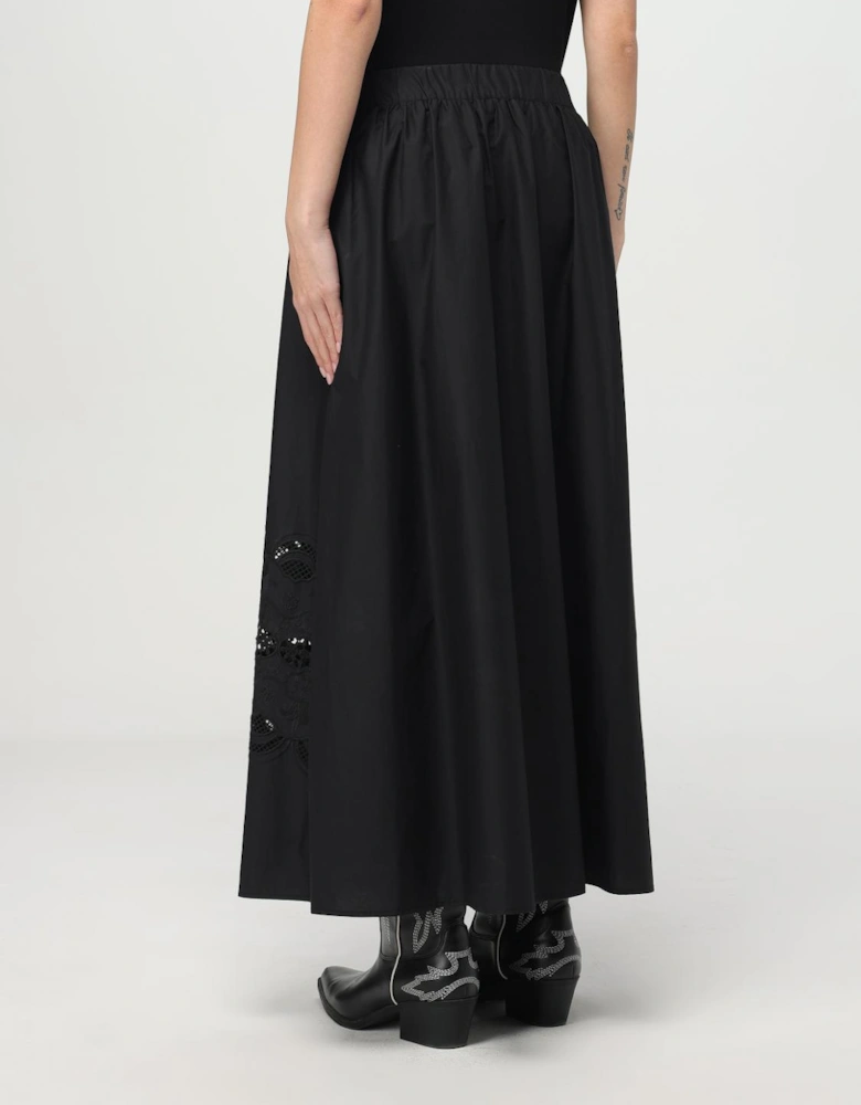 Lace Detail Midi Skirt