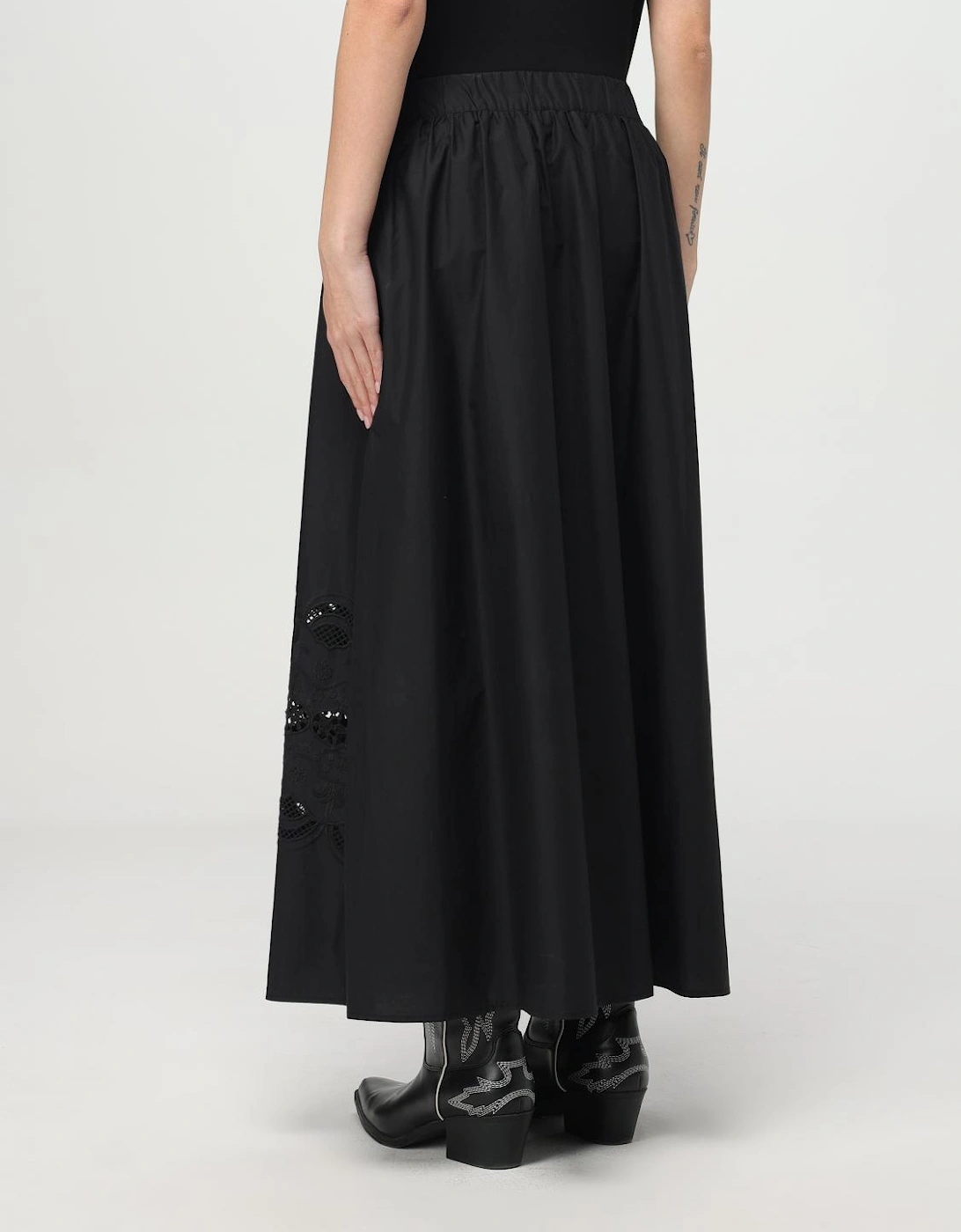 Lace Detail Midi Skirt