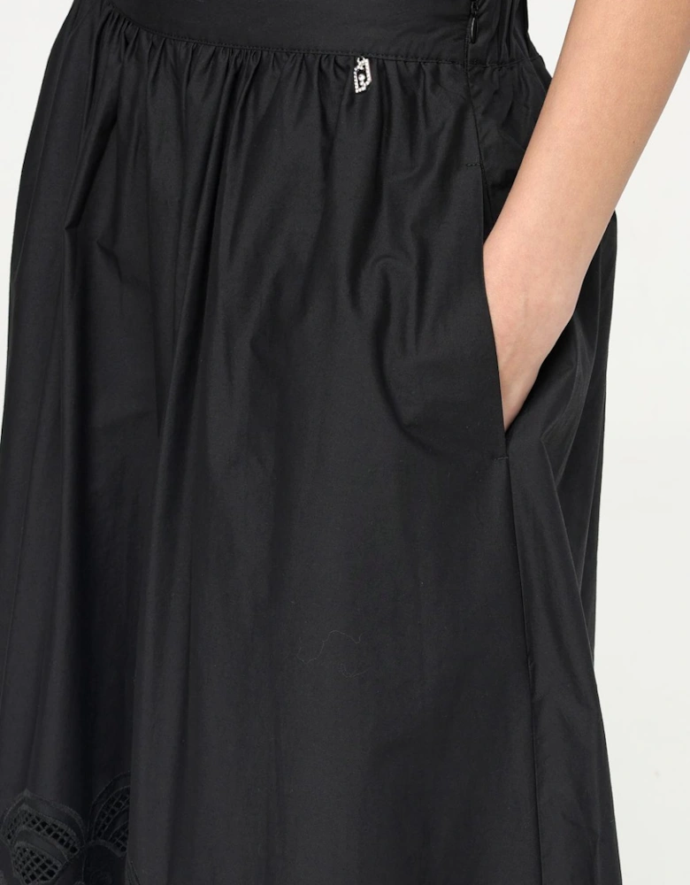 Lace Detail Midi Skirt