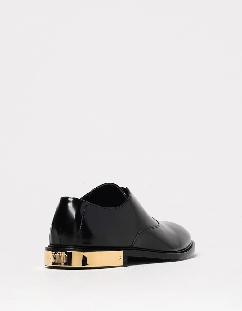 Leather Oxfords Gold Accents