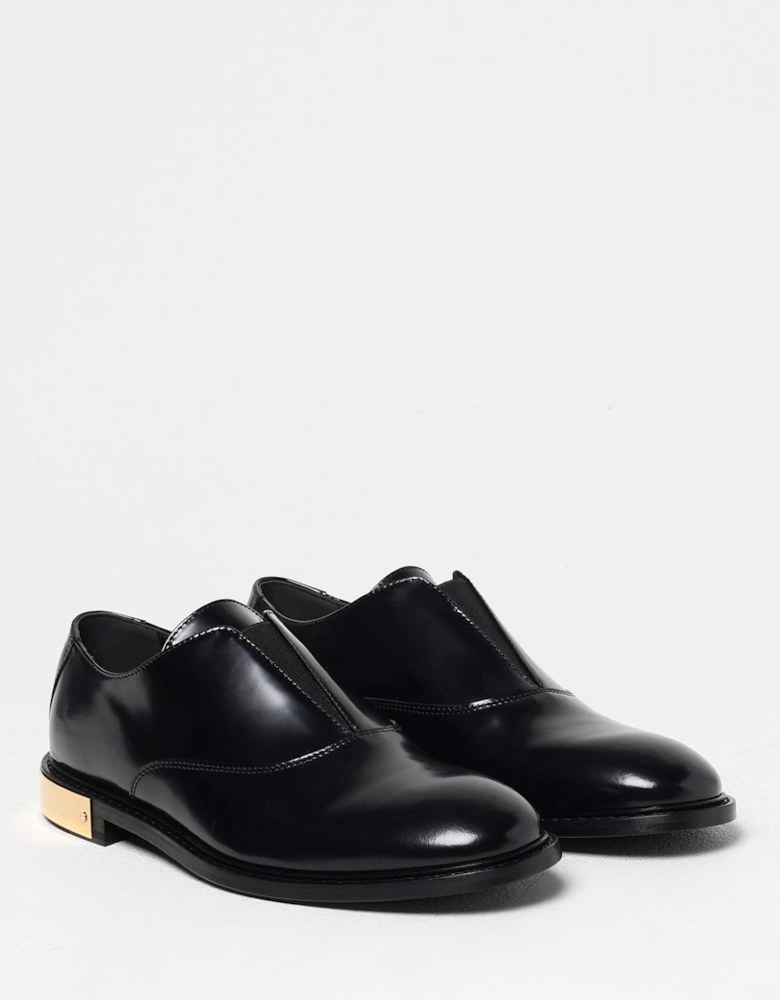Leather Oxfords Gold Accents